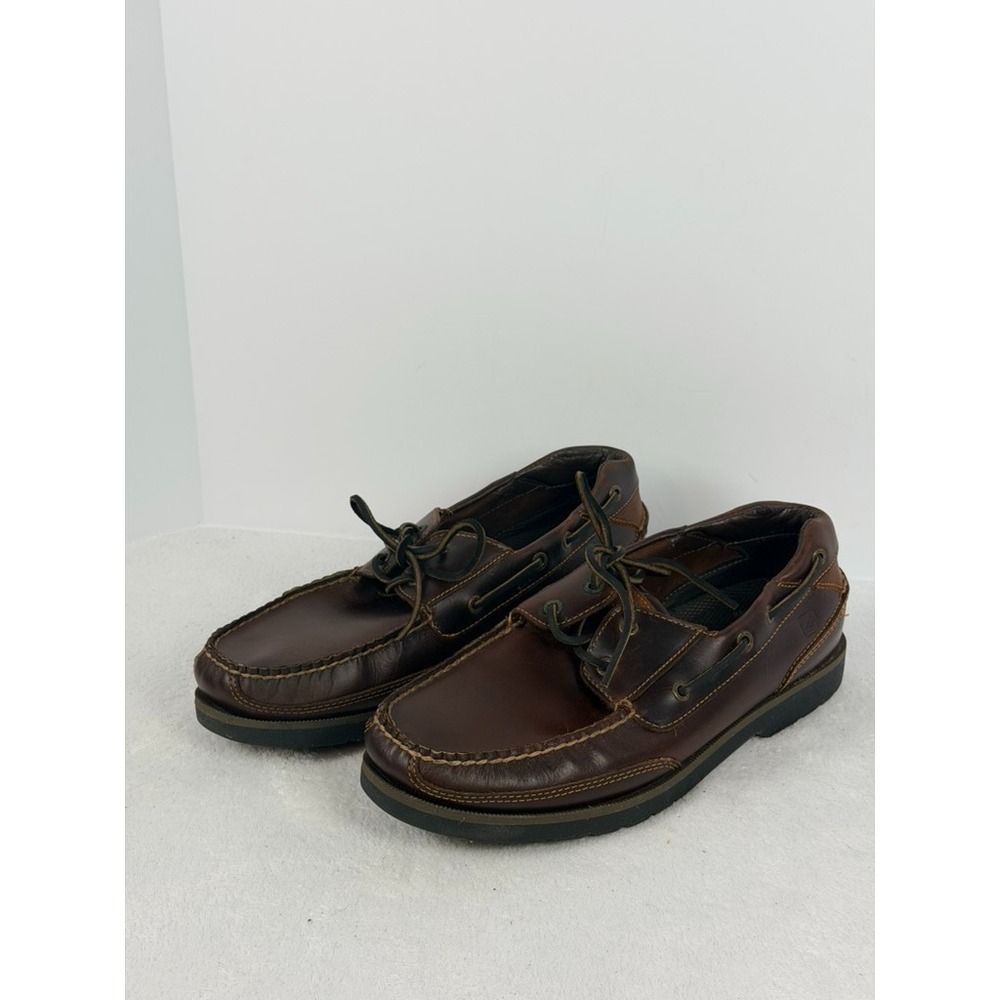 Sperry Top-Sider Stingray Men's Size 12W Brown Leather Boat Shoes 0578633